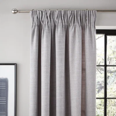 Dunelm Vermont Dove Grey Pencil Pleat Curtains Grey