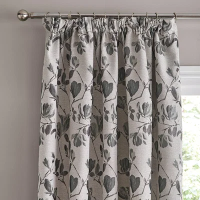 Dunelm Ellis Duck Egg Pencil Pleat Curtains Grey