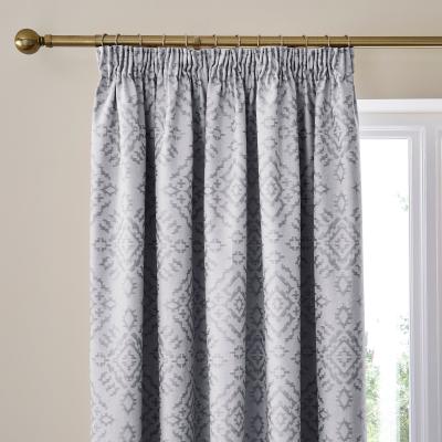 Dunelm Azira Navy Blackout Pencil Pleat Curtains Navy Blue