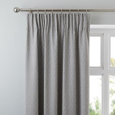 Dunelm Oslo Grey Pencil Pleat Curtains Grey
