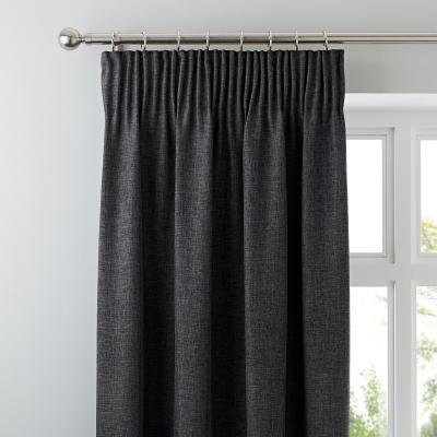 Dunelm Vermont Charcoal Pencil Pleat Curtains Charcoal