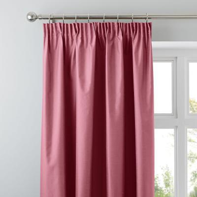 Dunelm Nova Fuchsia Blackout Pencil Pleat Curtains Pink