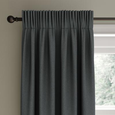 Dunelm Berlin Charcoal Blackout Pencil Pleat Curtains Charcoal