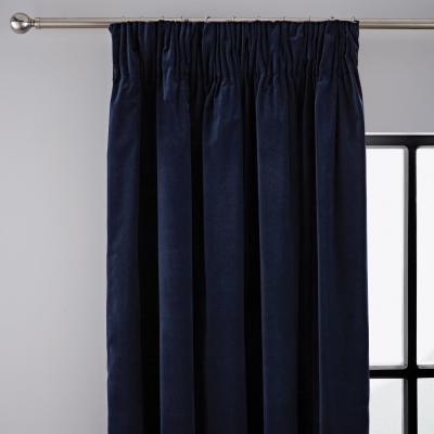 Dunelm Peyton Indigo Pencil Pleat Curtains Blue