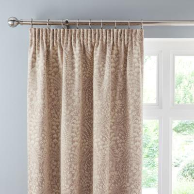 Dunelm Spring Flowers Natural Pencil Pleat Curtains Natural