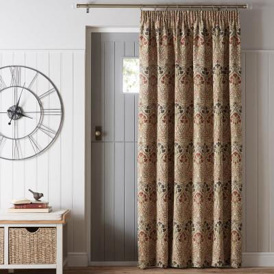 Dunelm Lucetta Jewel Pencil Pleat Door Curtain Red, Blue and Green