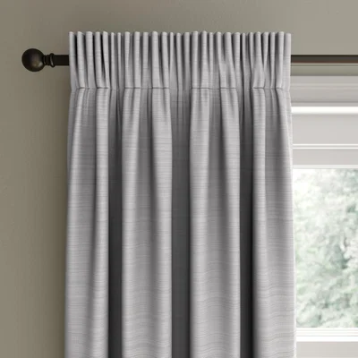 Dunelm Hamilton Dove Grey Blackout Pencil Pleat Curtains Dove (Grey)