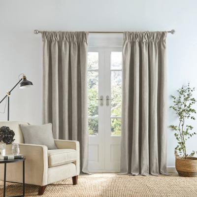 Dunelm Wynter Sandstone Thermal Pencil Pleat Curtains Beige