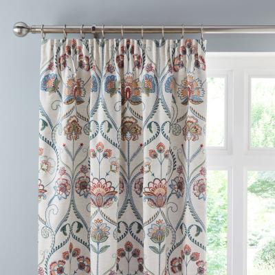 Dunelm Evelyn Natural Pencil Pleat Curtains Natural