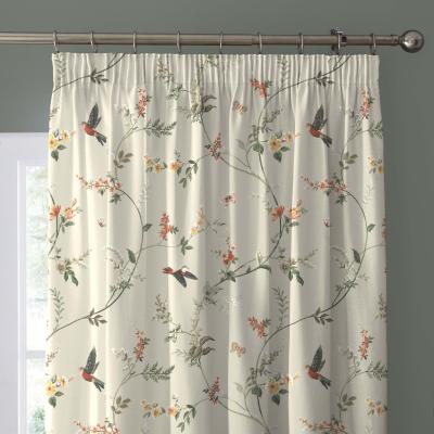 Dunelm Darnley Coral Pencil Pleat Curtains Coral