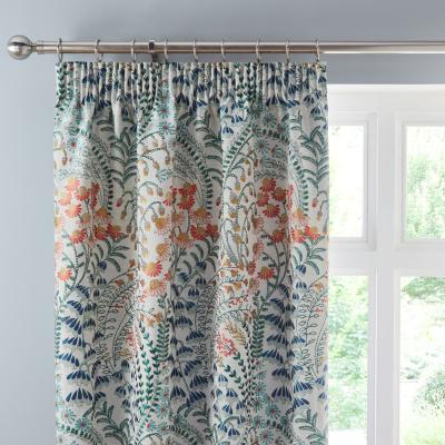 Dunelm Botanica Pencil Pleat Curtains Orange
