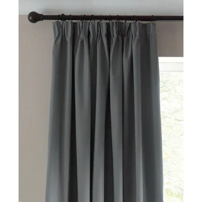 Habitat Habitat Blackout Plain Pencil Pleat Curtains Grey -165x180cm