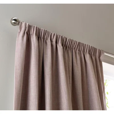 Habitat Habitat Blackout Linen Look Pencil Pleat Curtains Blush