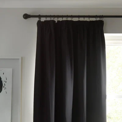 Habitat Habitat Blackout Plain Pencil Pleat Curtains Black 165x229cm