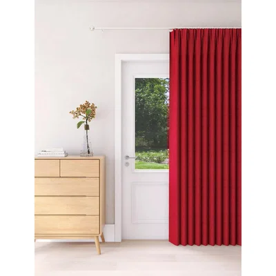 John Lewis John Lewis & Partners Textured Weave Recycled Polyester Pencil Pleat Door Curtain