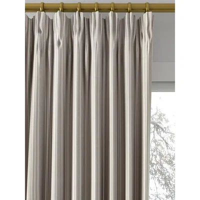 John Lewis John Lewis & Partners Triple Stripe Lined Pencil Pleat Curtains, Putty