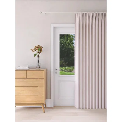 John Lewis John Lewis & Partners Textured Weave Recycled Polyester Pencil Pleat Door Curtain