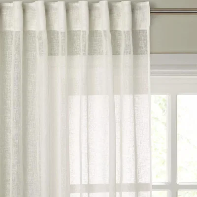 John Lewis John Lewis & Partners Recycled Polyester Tab Top Sheer Panel