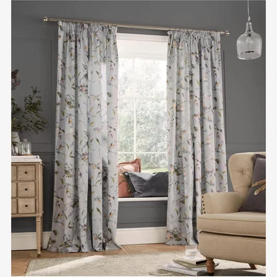 John Lewis Voyage Tafuna Pair Lined Pencil Pleat Curtains, Dawn