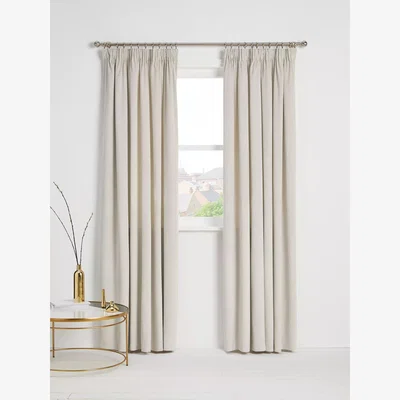 John Lewis John Lewis Velvet Pair Lined Pencil Pleat Curtains