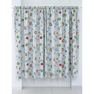 John Lewis Disney Marvel Avengers Pencil Pleat Blackout Children's Curtains, Multi