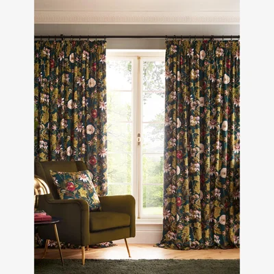 John Lewis Clarke & Clarke Passiflora Pair Lined Pencil Pleat Curtains