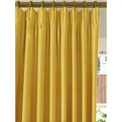 John Lewis John Lewis & Partners Textured Weave Recycled Polyester Pair Blackout Lined Pencil Pleat Curtains