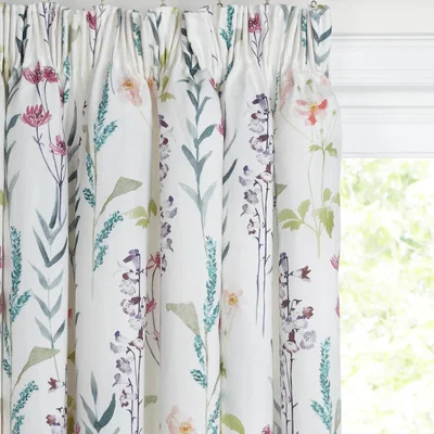 John Lewis John Lewis & Partners Longstock Pair Lined Pencil Pleat Curtains, Multi