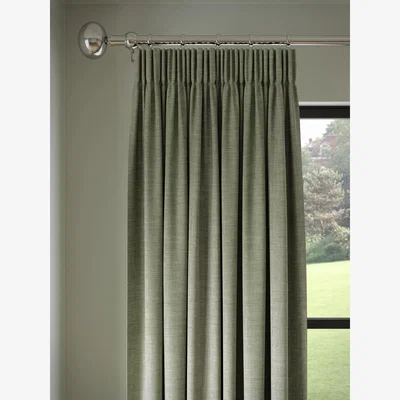 John Lewis John Lewis Textured Weave Recycled Polyester Pair Blackout/Thermal Lined Pencil Pleat Curtains