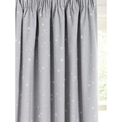 John Lewis little home at John Lewis Stardust Pencil Pleat Blackout Children's Curtains