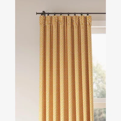 John Lewis John Lewis ANYDAY Pyramid Pair Dimout Pencil Pleat Curtains, Mustard