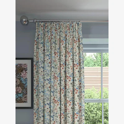 John Lewis John Lewis Clover Pair Blackout Lined Pencil Pleat Curtains, Multi