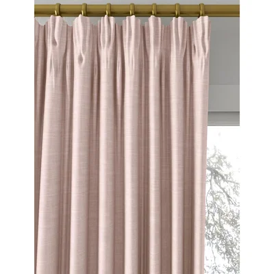 John Lewis John Lewis & Partners Cotton Slub Lined Pencil Pleat Curtains