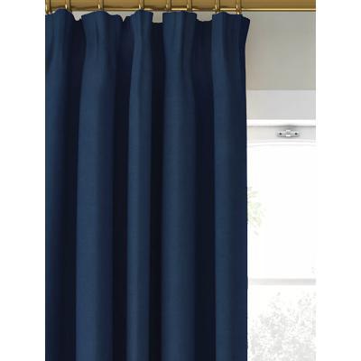 John Lewis John Lewis & Partners Faux Silk Slub Pair Blackout Lined Pencil Pleat Curtains