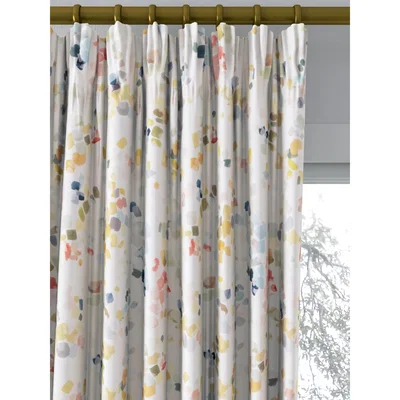 John Lewis John Lewis & Partners Dapple Abstract Pair Lined Pencil Pleat Curtains, Multi