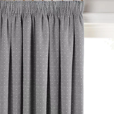 John Lewis John Lewis & Partners Mara Diamond Pair Lined Pencil Pleat Curtains