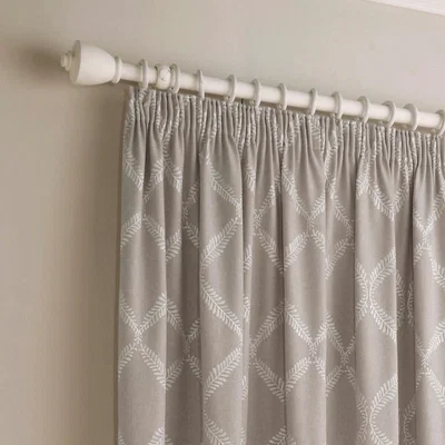 La Redoute Olivia Lattice Embroidered Pencil Pleat Curtains