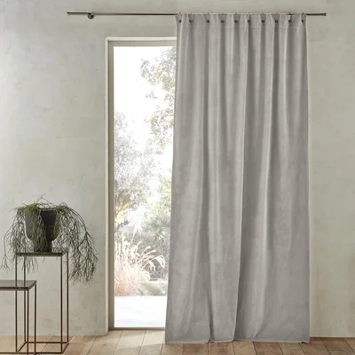 La Redoute Lavezzi Single Velvet Curtain with Little Eyelets