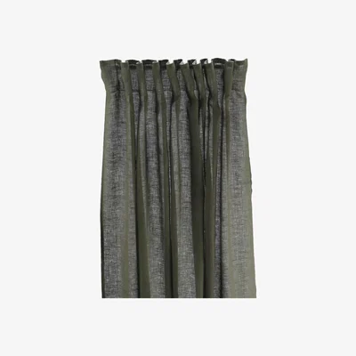 Nordic Nest Scandi Living Serenity curtain with multiband 129x250 cm Forest green