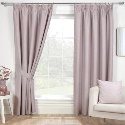 The Range Eclipse Rose Blackout Thermal Lined Pencil Pleat Curtains - Rose / 72in / 66in