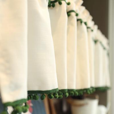 The Range Slub Fabric Short Curtain - Neutral