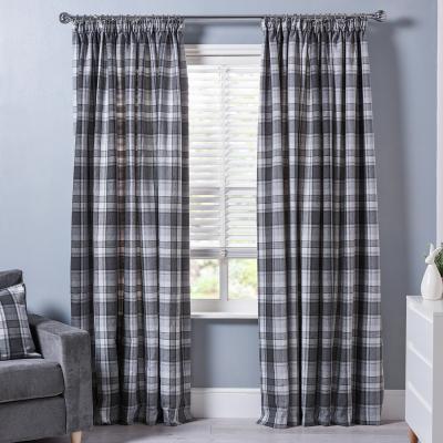 The Range Highbury Check Curtains - Grey / 229cm