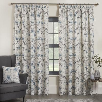 The Range Bloomsbury Printed Curtains - Blue / 183cm / 169cm