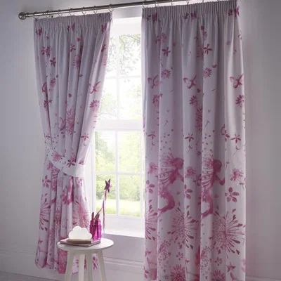 The Range Fairy Princess Pencil Pleat Lined Curtains - Pink / 54cm