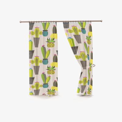 The Range Cacti Pencil Pleat Curtains - Multi