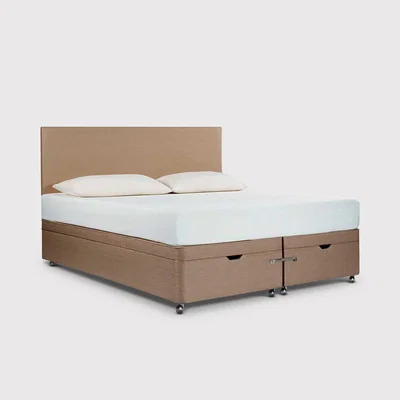 Barker and Stonehouse Tempur Ardennes Ottoman 135x190cm Caramel Bed, Brown | Double | Barker & Stonehouse