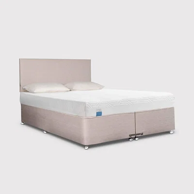 Barker and Stonehouse Tempur Ardennes Divan Double Bed 135x190cm Biscuit | Barker & Stonehouse