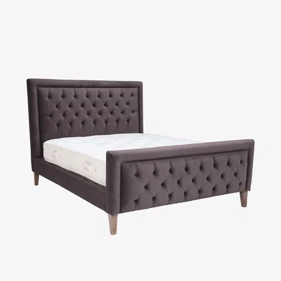 Barker and Stonehouse Jerome Double Bed Frame, Grey | Barker & Stonehouse