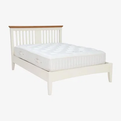 Barker and Stonehouse Ivory &amp; Oak Sing/Double/King Bed Frame - Barker &amp; Stonehouse