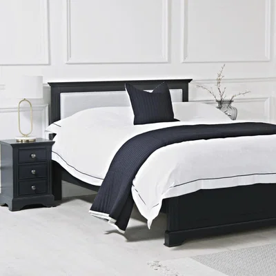Chiltern Oak Furniture Banbury Midnight Grey Painted Double Bed Frame
